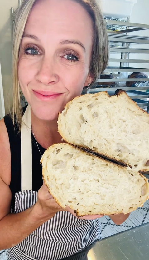 Lyndsey Neufeld "loaves" being the owner and operator of a small local sourdough business, Dat Bread Dough.
