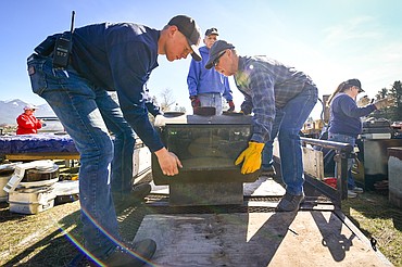 PHOTOS: Vendors set up for 60th annual Creston Auction