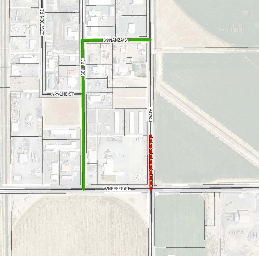 Construction will mean some traffic disruptions Tuesday on a section of Road L Northeast.