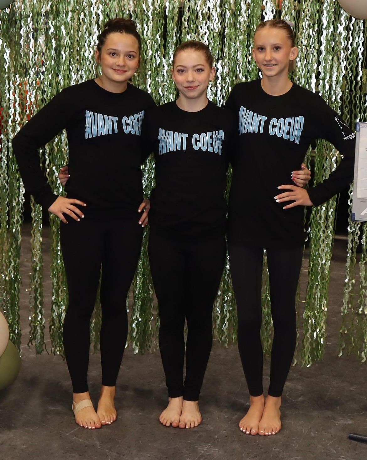 Courtesy photo
Avant Coeur Gymnastics Level 7s at the Region 2 Championships in Pasco, Wash. From left are Stella Olson, Brooklyn Anderson and Mia Fletcher.
