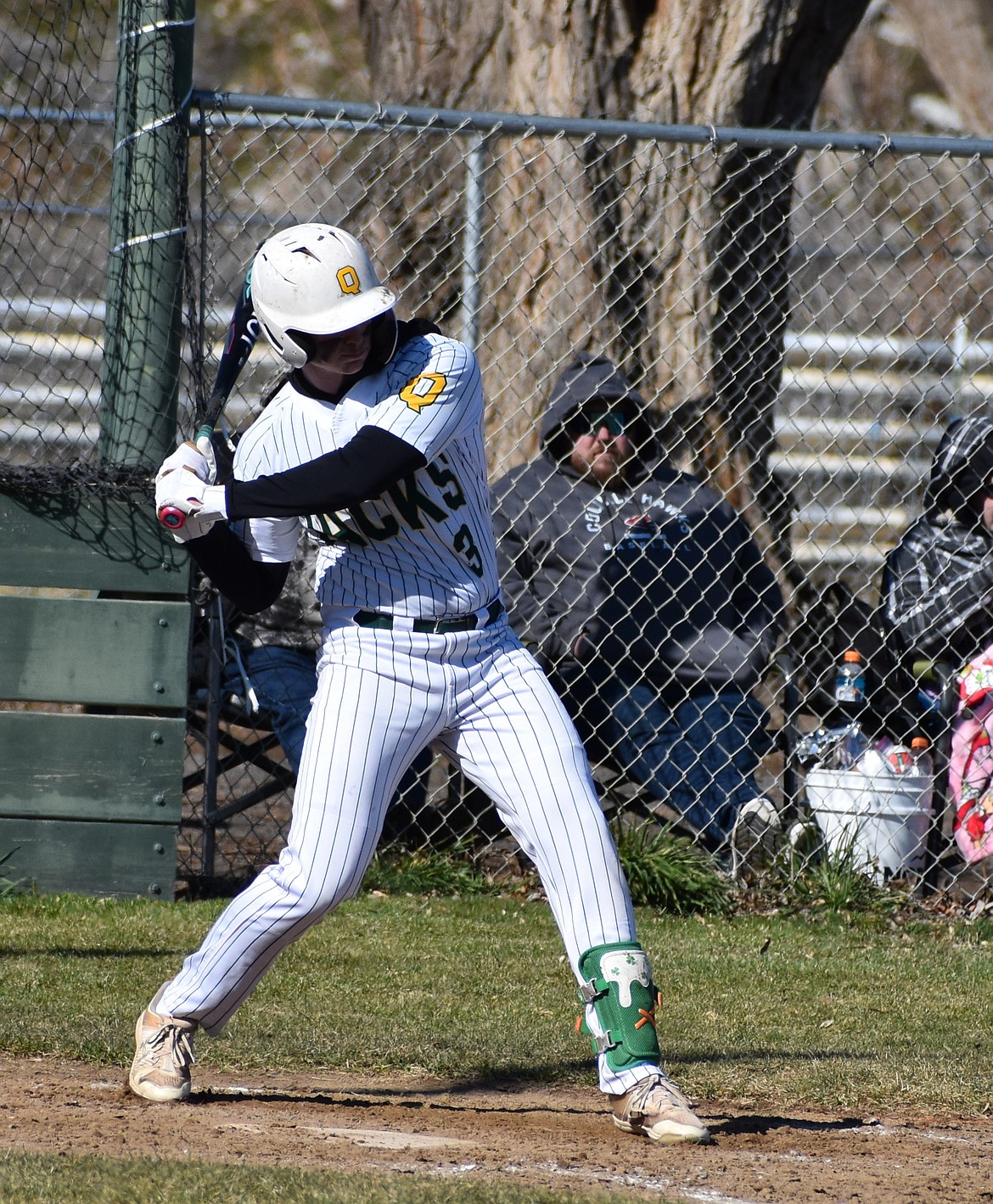 Caleb Kukes from Quincy gets ready to take a swing at the ball during a game that took place earlier in the year.