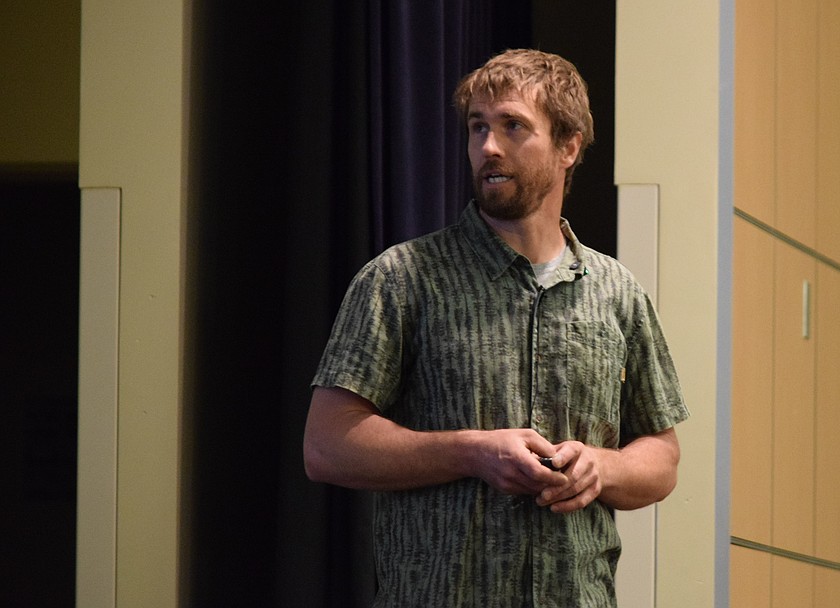 Soap Lake farmer and certified arborist Issac Lnenicka opened the Master Gardeners event Saturday. One of the things he discussed is not planting things if you don’t eat them.
