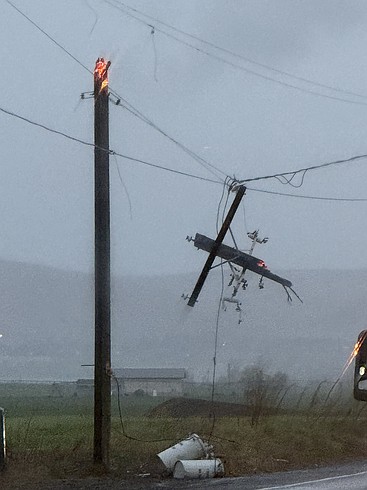 Pole fires lead to multiple power outages