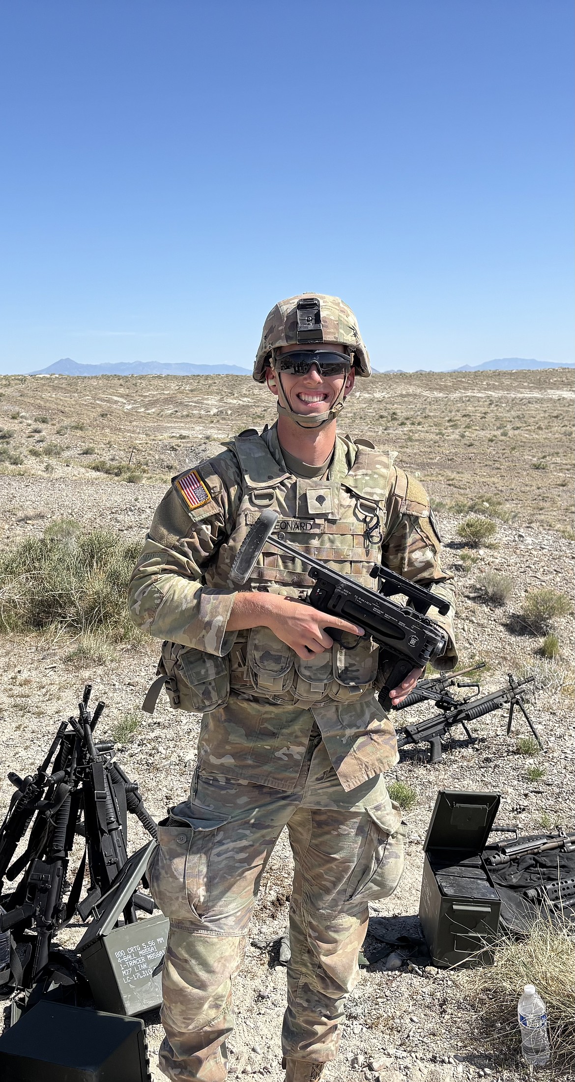 Caden Leonard participates in a stress shoot at the 2026 Utah Best Warrior Competition from March 10 to 12. (Courtesy Caden Leonard)
