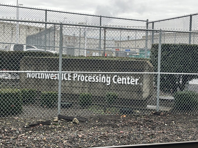 The Northwest ICE Processing Center in Tacoma, which is one of the largest immigrant detention facilities in the western U.S.