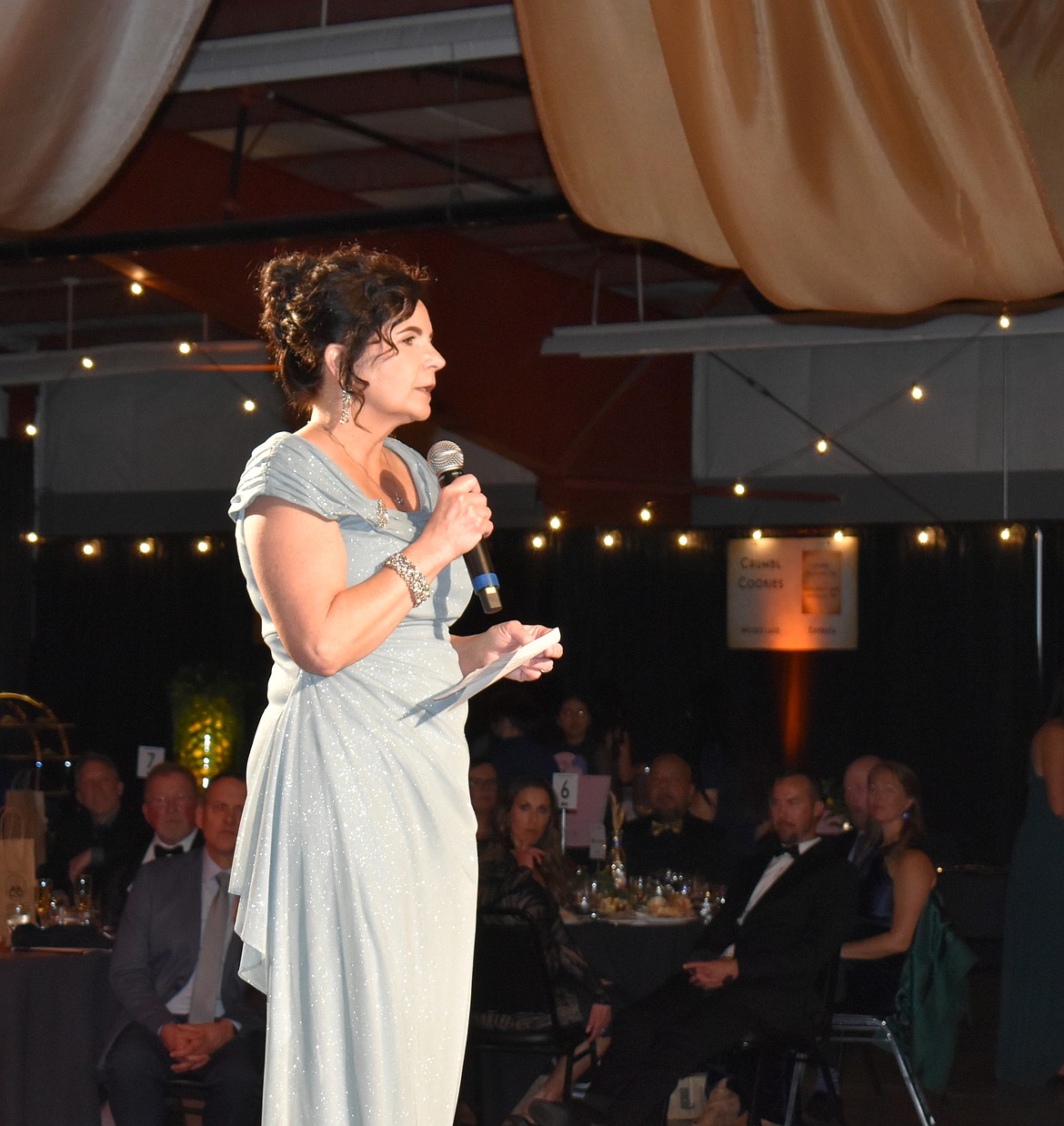 Samaritan Healthcare CEO Theresa Sullivan speaks about the new hospital and the Rural Residency Program at Bourbon & Bowties April 24.