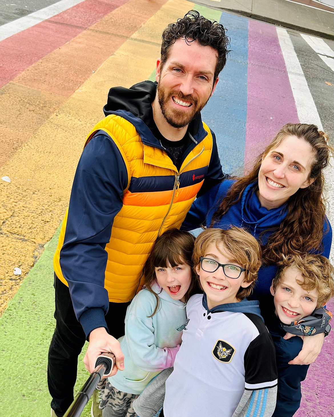The Art on the Green 2026 Poster Contest winner is Amber Shirts of Dalton Gardens, back right, seen here with her family, husband Jeff Shirts, daughter Brighton and sons Emmett and Fynn.