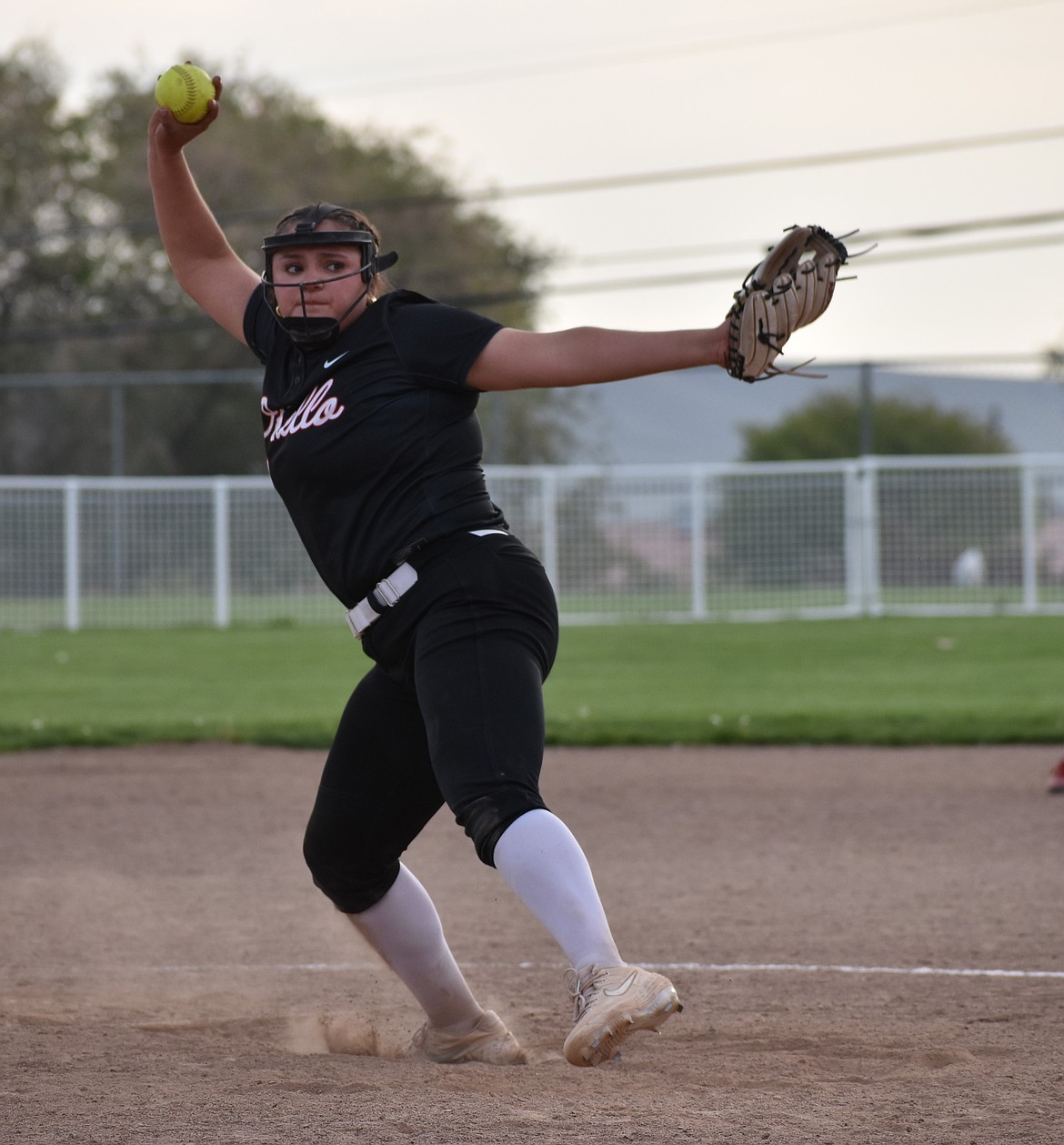 Alexa Prochet from Othello delivers the pitch to the Toppenish batter during Friday’s doubleheader.