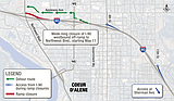 I-90 ramp closures, detours underway