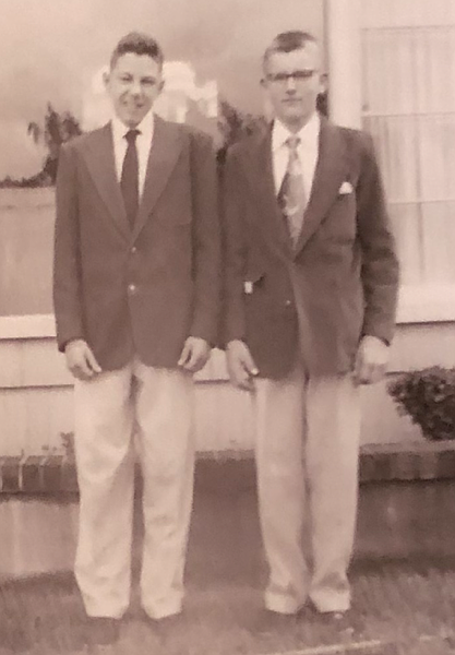 John Adams and Jim Runge when they were young.