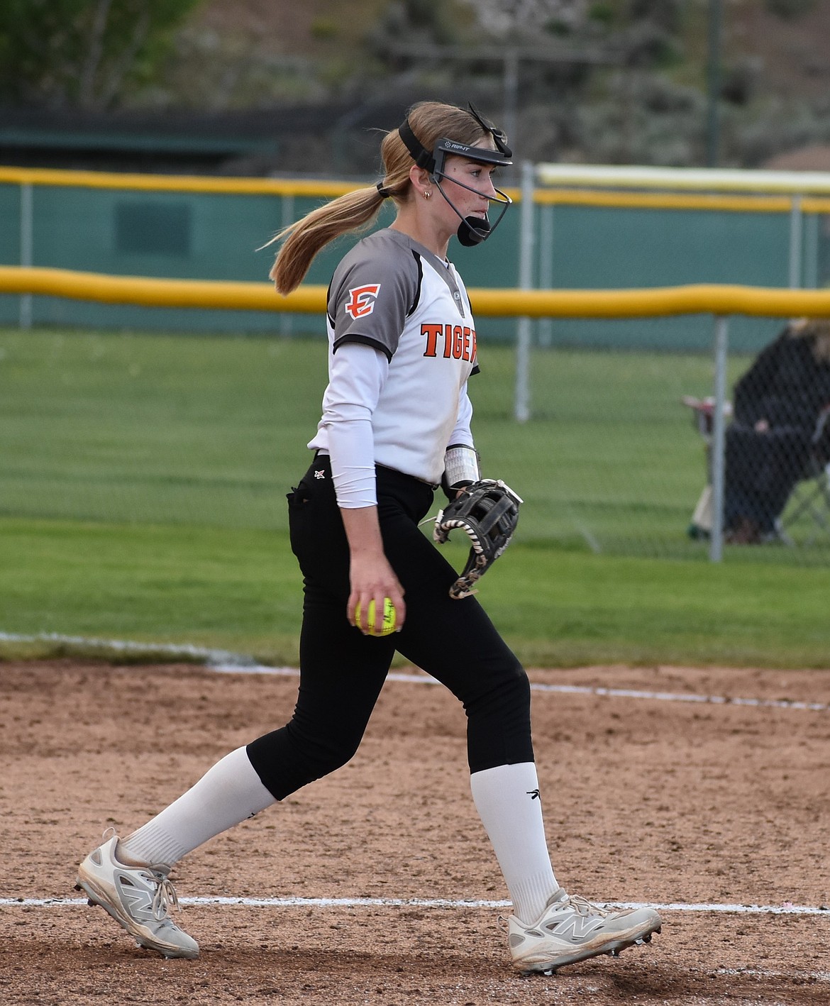 Ephrata’s Sidney Chornuk gets ready to pitch to the opposing batter in a home game earlier in the season.