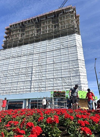 Thousands of geraniums planted outside Resort, other Hagadone properties