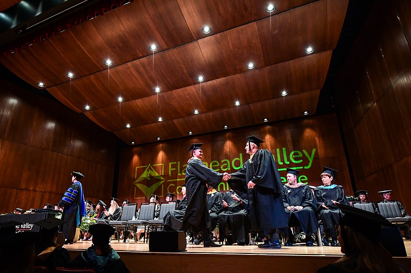 A total of 264 students earned 283 degrees at Flathead Valley Community College's 58th commencement ceremony held at Wachholz College Center's McClaren Hall on Friday, May 15. (Casey Kreider/Daily Inter Lake)