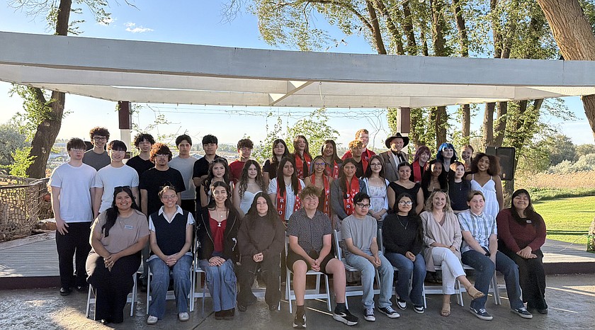 The students and staff of the WSU TRIO Upward Bound program, plus guests, at the year-end awards banquet held at Zamora Park May 8.