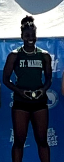 Courtesy photo
St. Maries sophomore Dimercia Spooner won the state 3A girls javelin championship on Saturday at Middleton High.