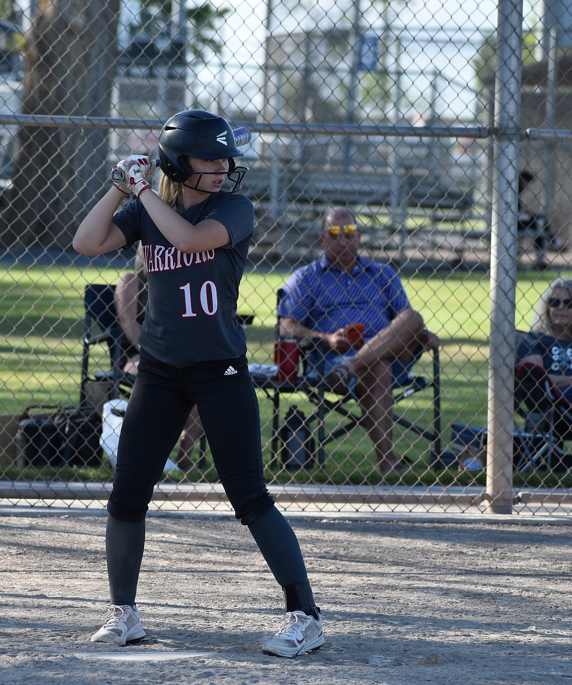 Warriors sophomore Savannah Monson steps up to bat during a game earlier this season.