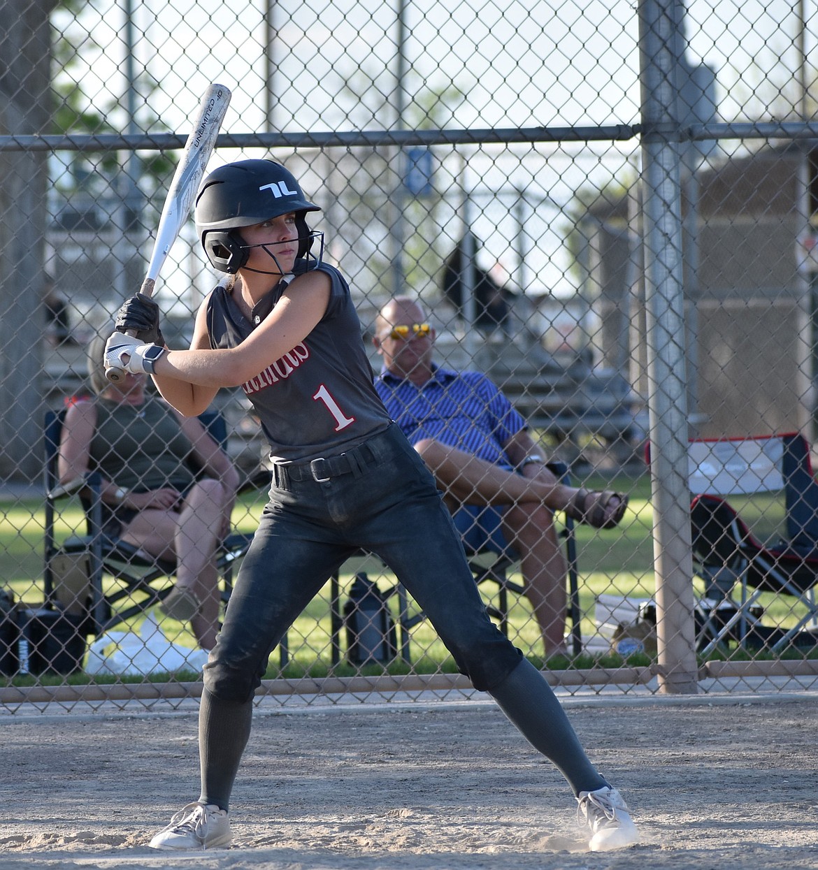 Dani Isaak, a junior from ACH, gets ready to swing at a pitch earlier in the season while on the road.