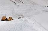 Glacier National Park plows at Big Drift, which is the last of the snow on the Going-to-the-Sun Road