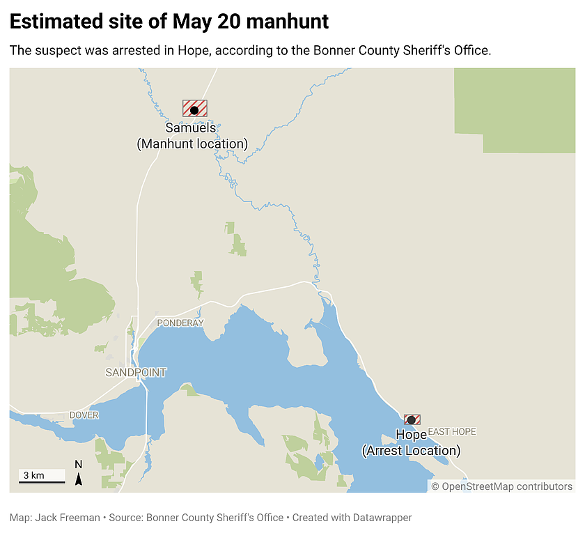 Manhunt across North Idaho ends in arrest