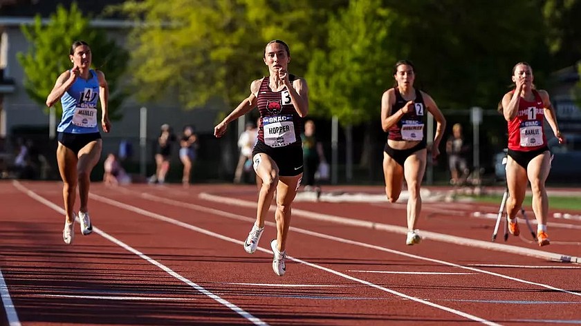 Elise Hopper leads the charge during a track event earlier this season. The Wildcats are heading to the NCAA Track and Field Championships this weekend.