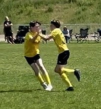 Courtesy photo
The BVB IA Idaho 2012/2013 Boys U14 soccer team defeated Sting 2013B 4–1 on May 23 at MØDE Stadium–Stateline Speedway in Post Falls. BVBIA goals were scored by Caspian Brasseur, Jaxon Spalding and Cole Birdsell. Pictured is Jaxon Spalding, celebrating his goal with teammate Marreck Hanners.