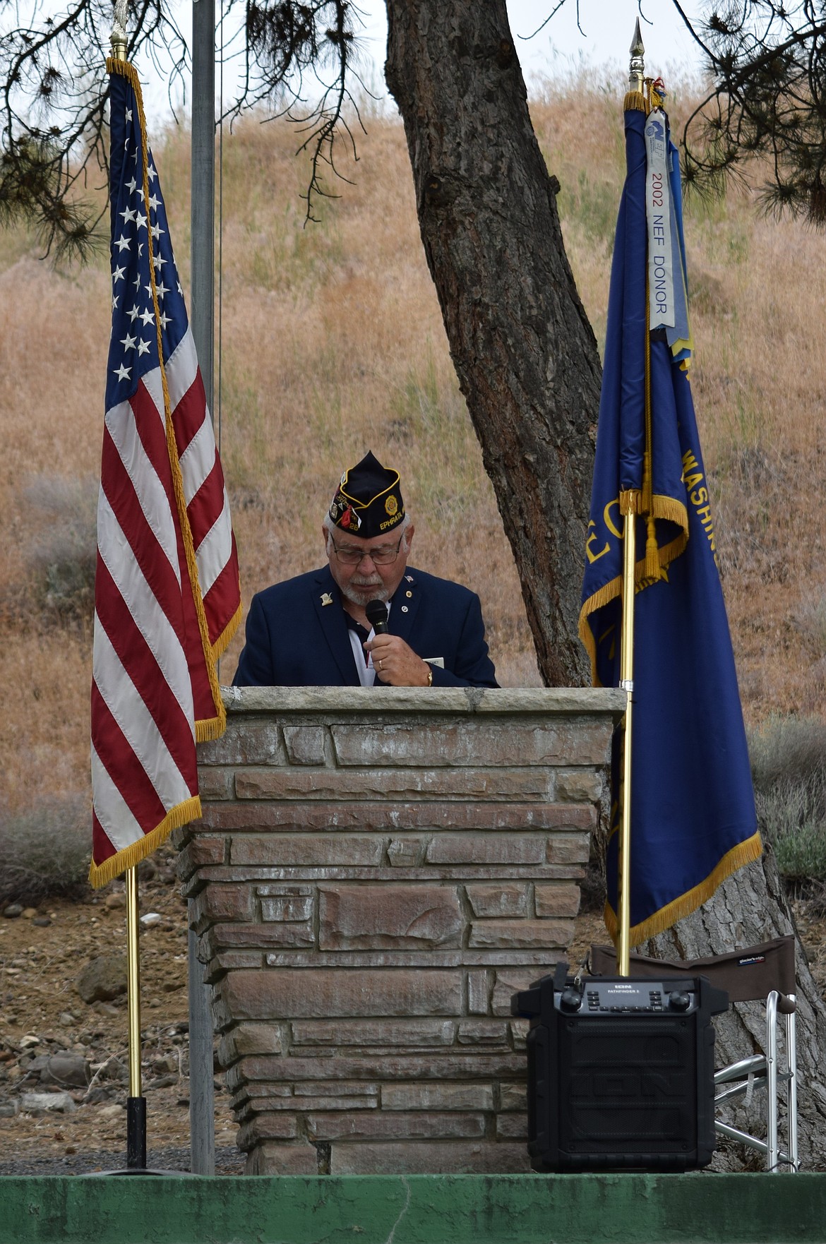 American Legion Post 28 member Mike Montaney opened the Memorial Day ceremony Monday by reflecting the sacrifices service members have made throughout the nation’s history.