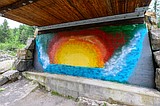 Vandals paint mural on historic Belton Bridge