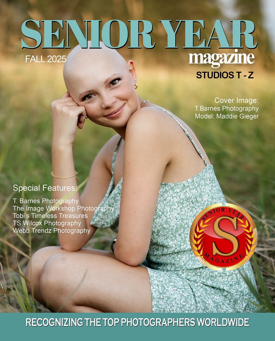 A senior portrait of Flathead High School graduate Madison Geiger, taken by photographer and FHS business teacher, Tara Barnes, was selected as the cover of "Senior Year Magazine." The photo is a milestone for the Kalispell teen, who has alopecia. (Cover image courtesy of Senior Year Magazine)