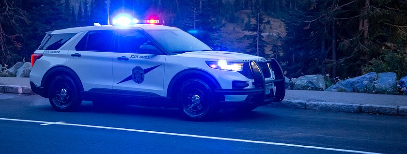 Three people were hurt in a collision between a car and a dump truck near Quincy Tuesday.
