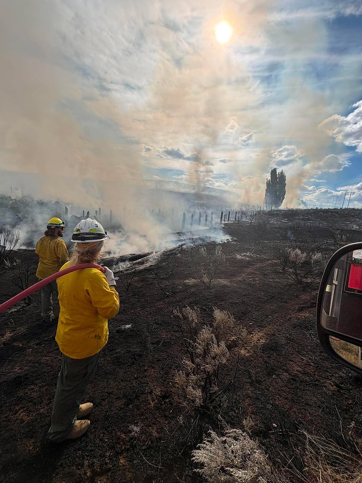 Evacuations for the Garred Road Fire have been downgraded to Level One (Be Ready) as of Tuesday afternoon. Southeast Washington Interagency Incident Management Team said they have established solid fire lines to prevent growth.