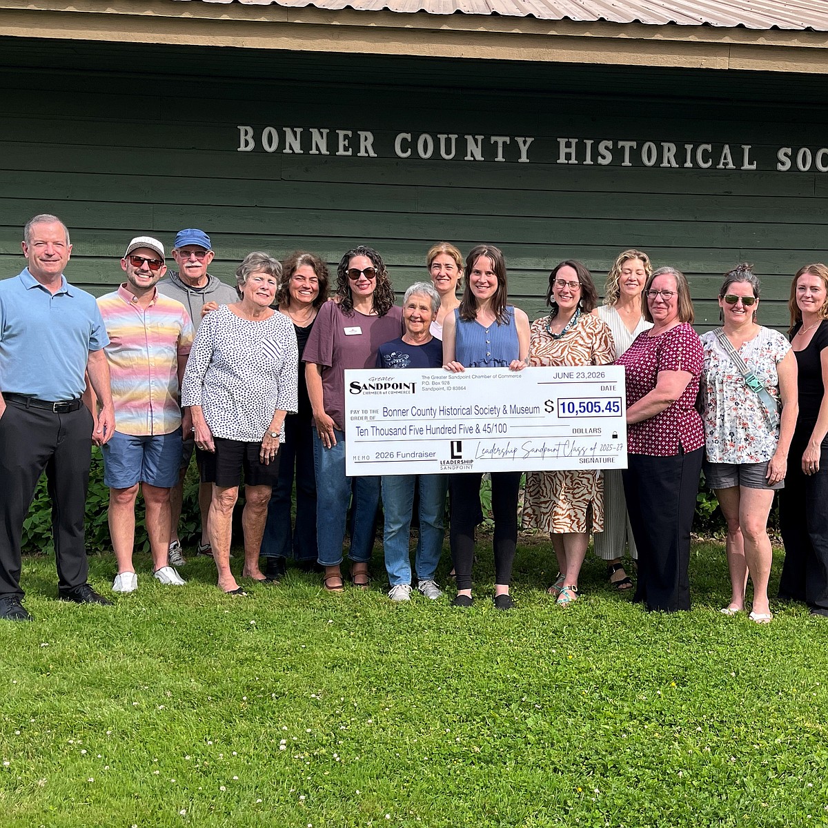Leadership Sandpoint class presents check to museum