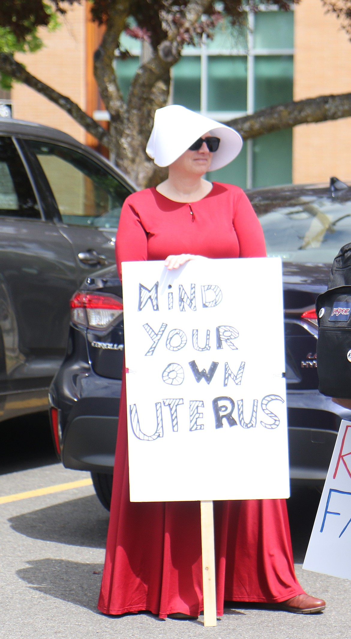 Jennifer Reiter was one of nearly 40 participants in the Kootenai County Women's March on Saturday morning.
