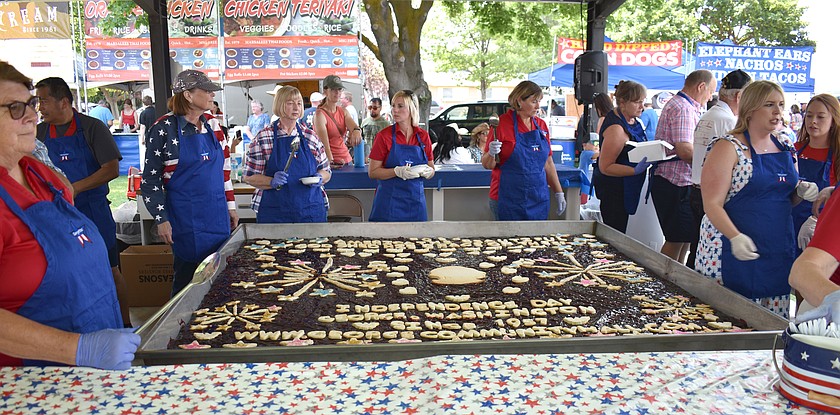 The world’s biggest cherry pie awaits at George’s Fourth of July celebration.