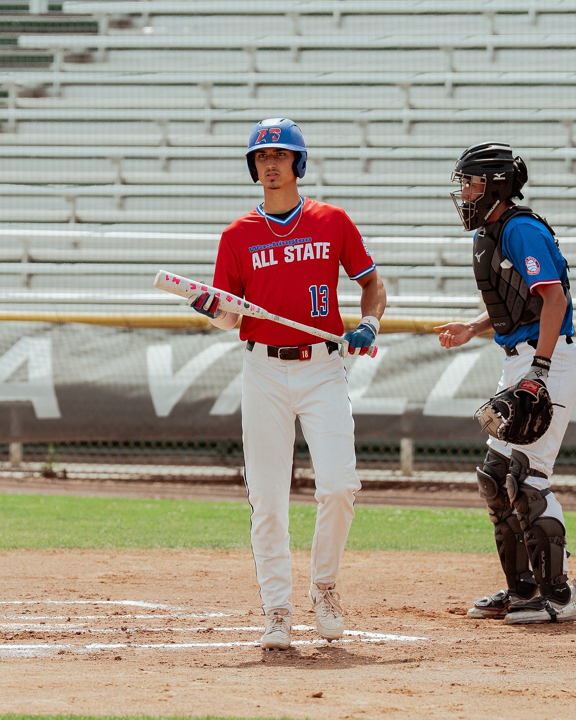 At All-State, representing Team Rainier, Quade Gonzalez steps up to bat.