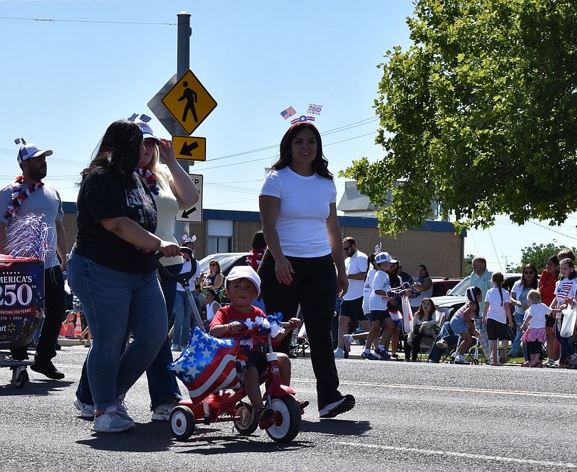 Even the smallest participants wore red, white and blue at the Othello July 4 parade.