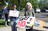 Community members protest recent parking changes