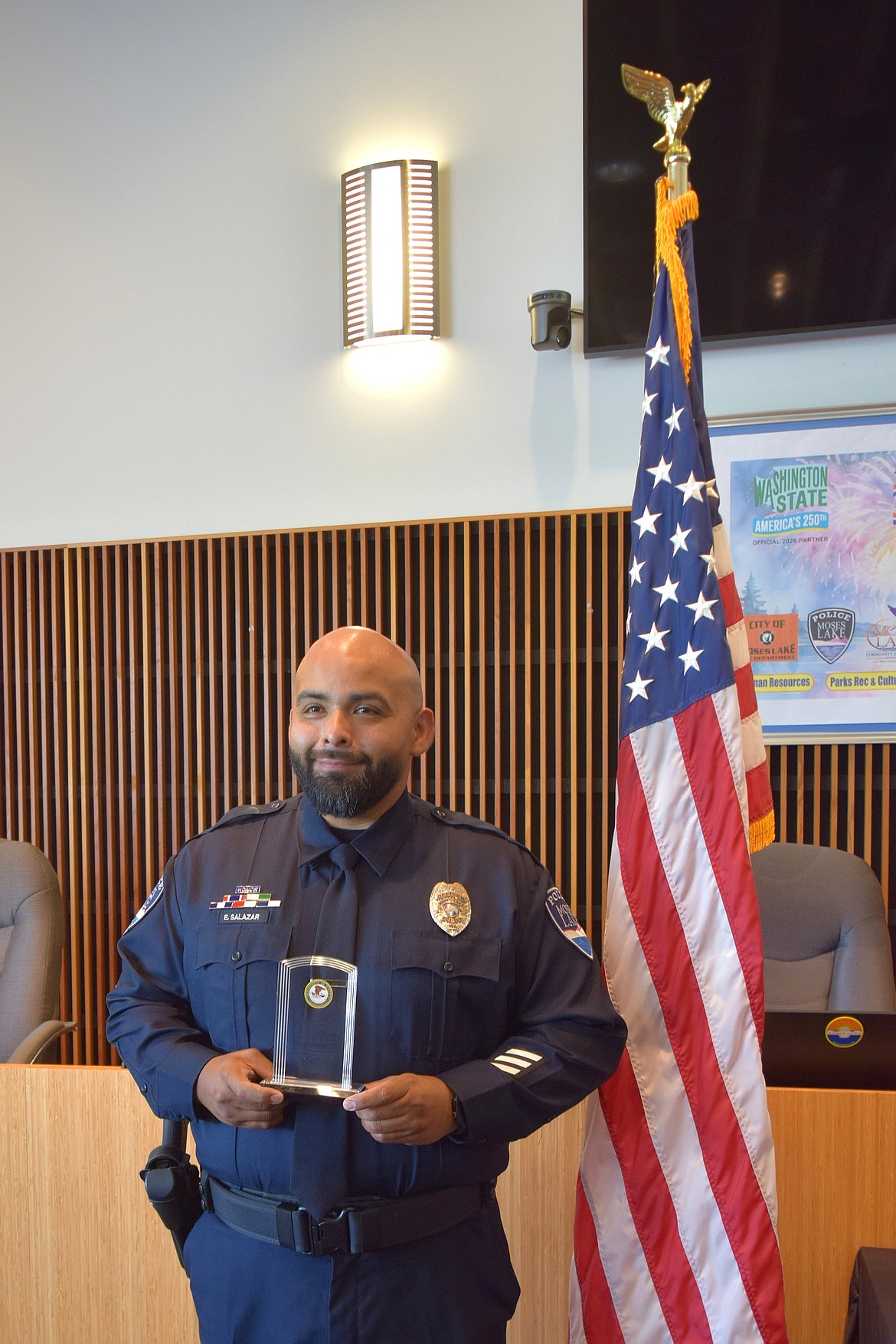 Detective Edgar Salazar was recognized by the U.S. Dept. of Justice as the Eastern District of Washington’s Hometown Hero for 2026.
