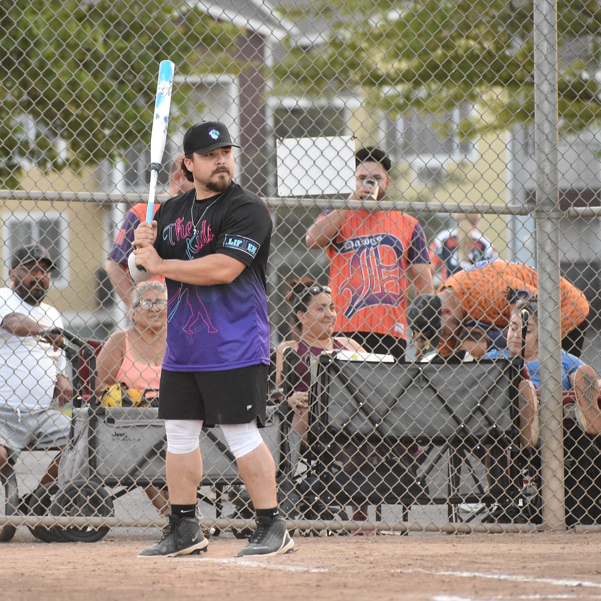 Saky Garza steps up to bat for The Kids during the upper division championships against Smash.
