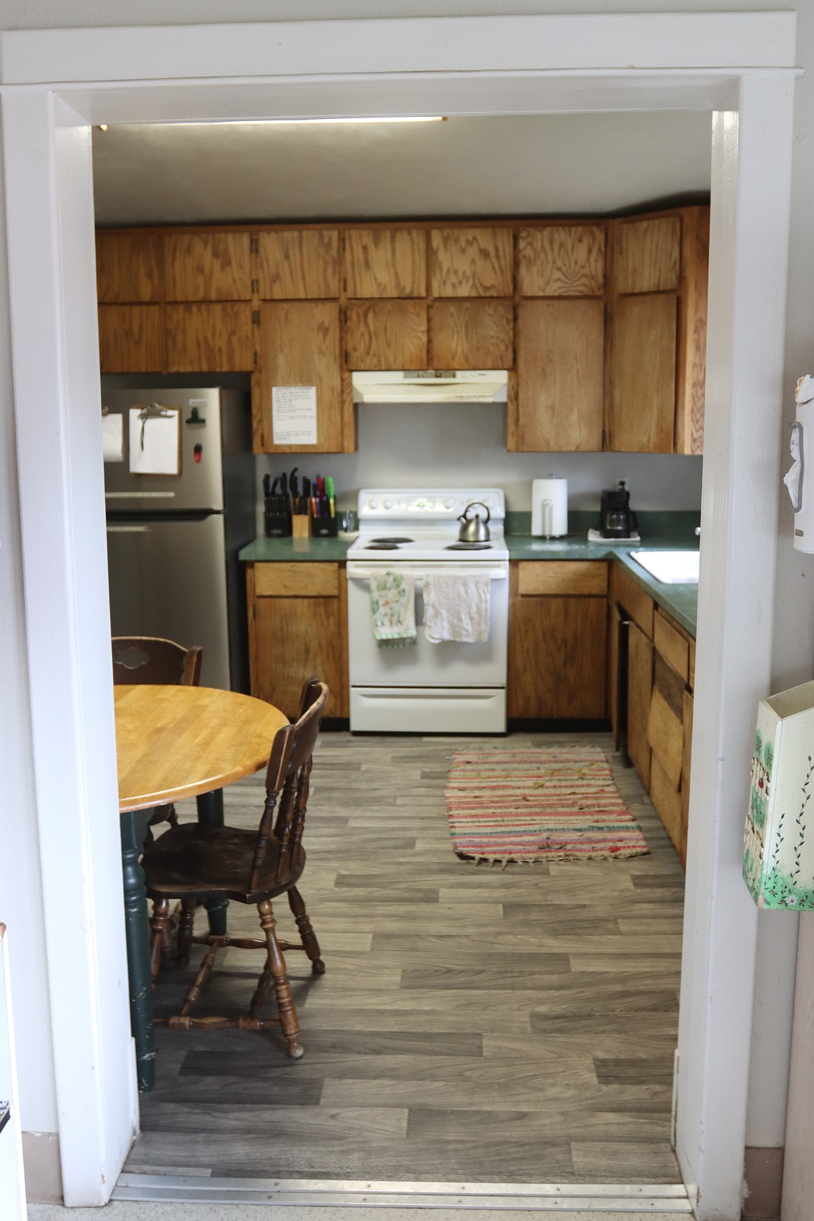 An entryway into the kitchen of St. Vincent de Paul North Idaho's Women and Children’s Emergency Transitional Shelter in Coeur d'Alene.