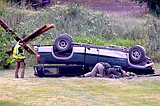 Fatal wreck, wildfires spoil a tranquil Saturday evening