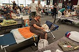 French president pledges support on visit to fire zone, vows: 'We will win this battle together'