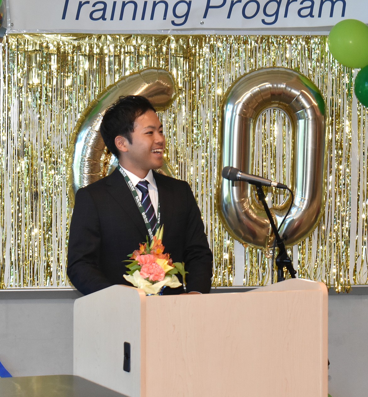 Trainee Koto Kokizoe thanks the JATP organizers for the education he is getting through the program. Kokizoe is one of 31 students spending a year and a half in the U.S. learning American farming methods.
