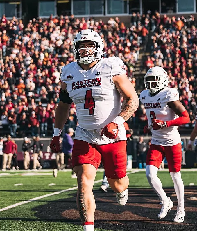 Isaiah Perez from the Eagles runs toward the sideline last season. Perez earned third team All-American and first team All-Big Sky from Phil Steele.