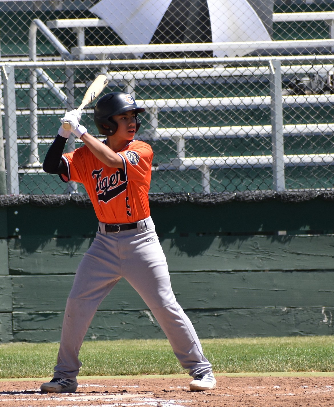 Owen St. Mary from the Tigers Baseball Club steps up to bat during the Tillage League tournament in Ephrata. The Tigers finished the summer season in second place for the Tillage League.