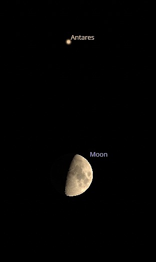 Image courtesy of John Taylor and Stellarium