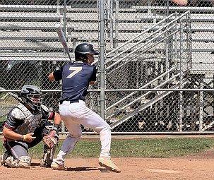 Mitchell Johnson from Ephrata steps up to bat for the Tillage League All-Star team during the final tournament of the summer.