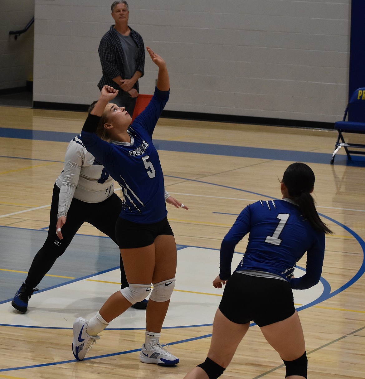 Liana Sushik keeps her eye on the ball during an away game against Wilson Creek last fall.