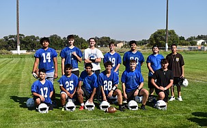 The Soap Lake Eagles squad takes a group photo during a practice ahead of their fall season.
