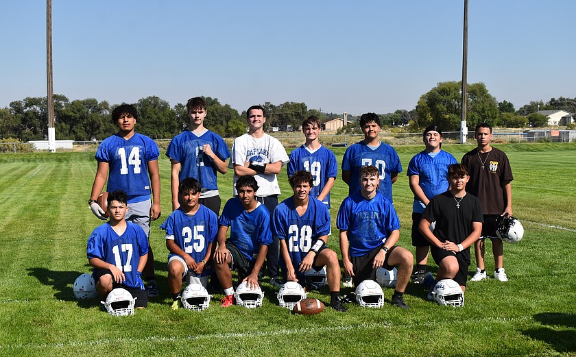 The Soap Lake Eagles squad takes a group photo during a practice ahead of their fall season.