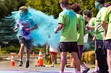 A run of many colors